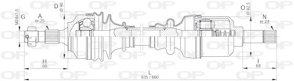 OPEN PARTS Vetoakseli DRS6256.00